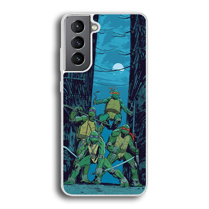 TMNT Squad Under The Moon Samsung Galaxy S21 Plus Case-Oxvistore