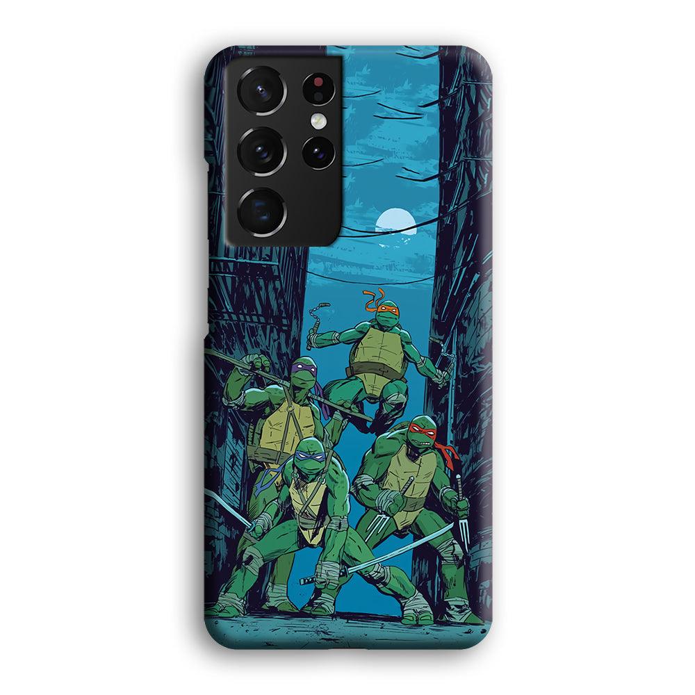 TMNT Squad Under The Moon Samsung Galaxy S21 Ultra Case-Oxvistore