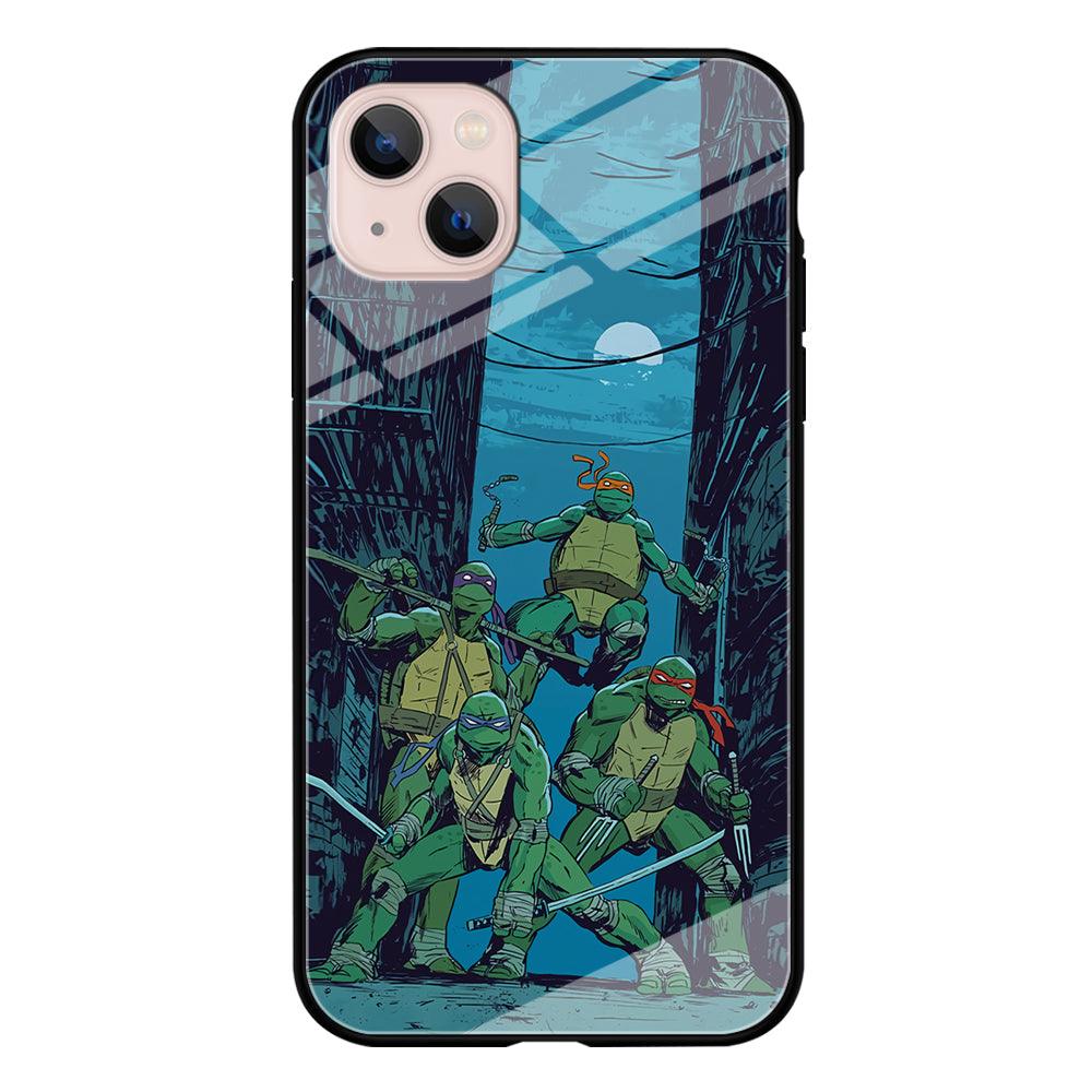 TMNT Squad Under The Moon iPhone 14 Plus Case-Oxvistore