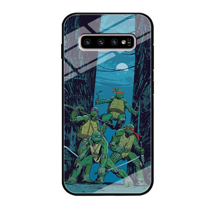 TMNT Squad Under The Moon Samsung Galaxy S10 Plus Case-Oxvistore