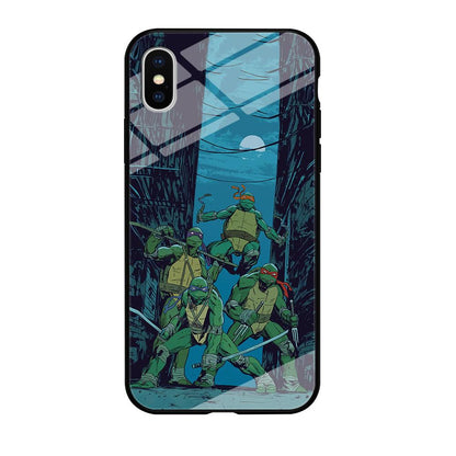 TMNT Squad Under The Moon iPhone XS Case-Oxvistore