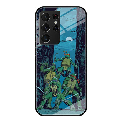 TMNT Squad Under The Moon Samsung Galaxy S21 Ultra Case-Oxvistore