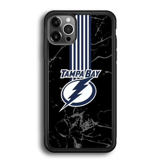Tampa Bay Lightning Grey Light iPhone 12 Pro Case-Rubber Black (2D Case)-Oxvistore