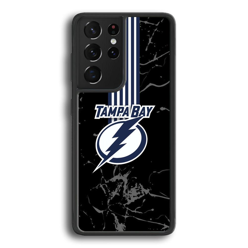 Tampa Bay Lightning Grey Light Samsung Galaxy S23 Ultra Case-Rubber Black (2D Case)-Oxvistore
