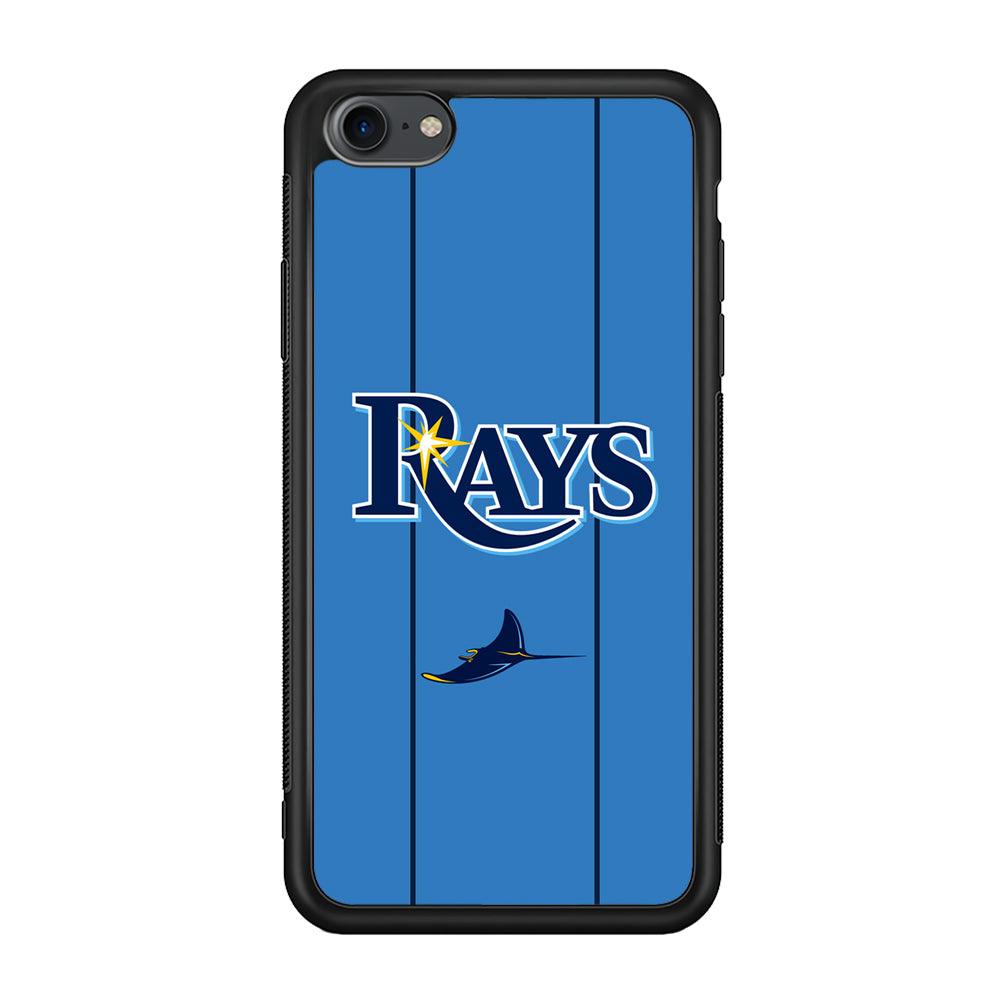 Tampa Bay Rays Jersey Adaptation iPhone 7 Case-Rubber Black (2D Case)-Oxvistore