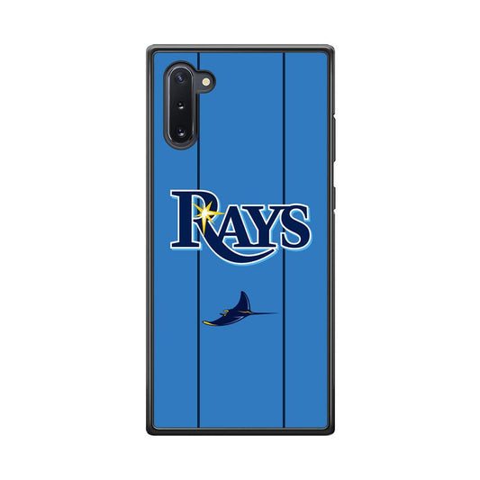 Tampa Bay Rays Jersey Adaptation Samsung Galaxy Note 10 Case-Rubber Black (2D Case)-Oxvistore