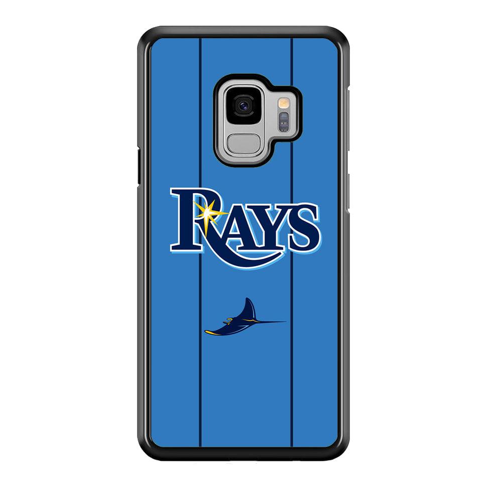Tampa Bay Rays Jersey Adaptation Samsung Galaxy S9 Case-Rubber Black (2D Case)-Oxvistore