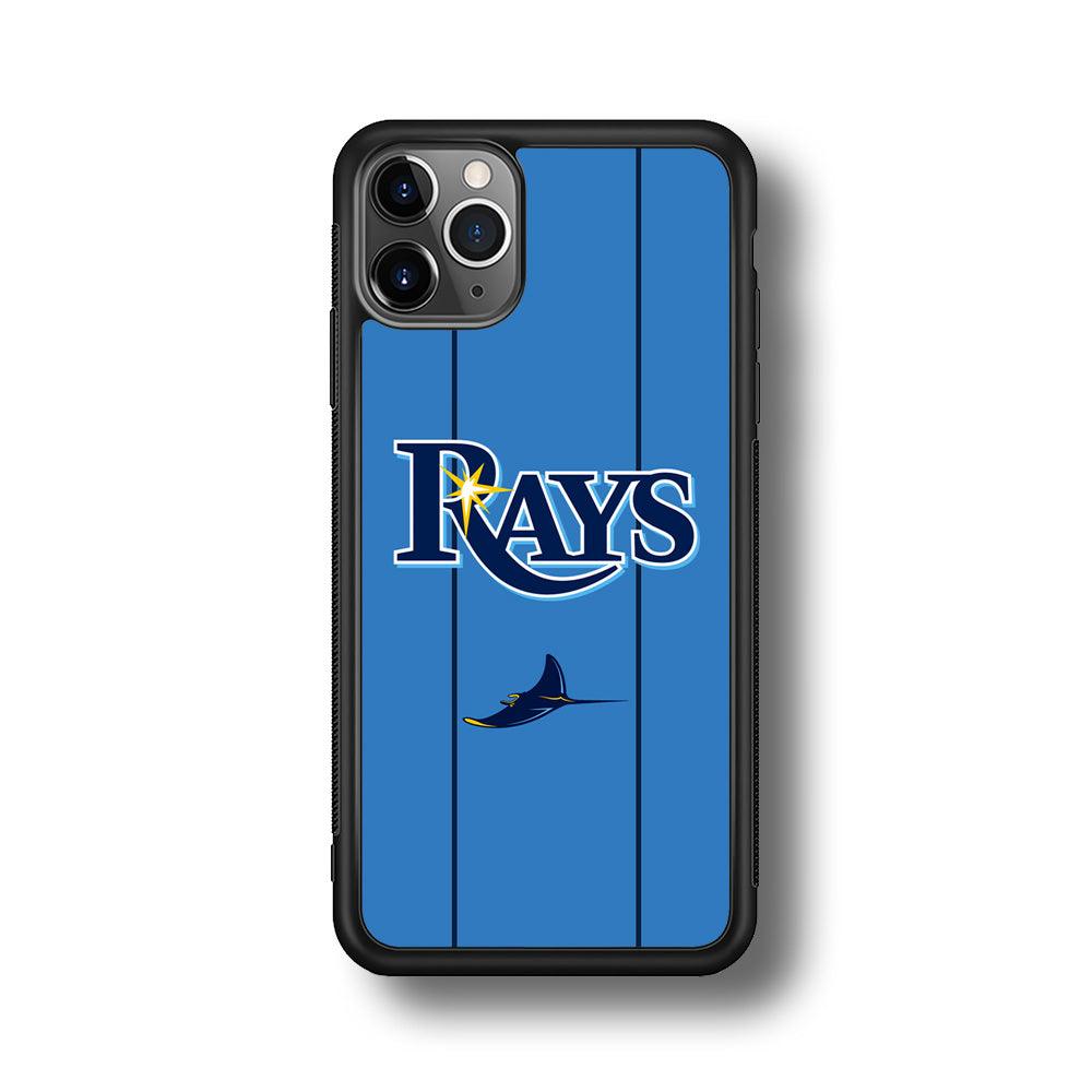 Tampa Bay Rays Jersey Adaptation iPhone 11 Pro Max Case-Rubber Black (2D Case)-Oxvistore