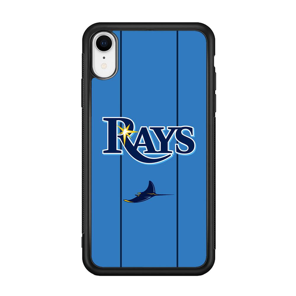 Tampa Bay Rays Jersey Adaptation iPhone XR Case-Rubber Black (2D Case)-Oxvistore