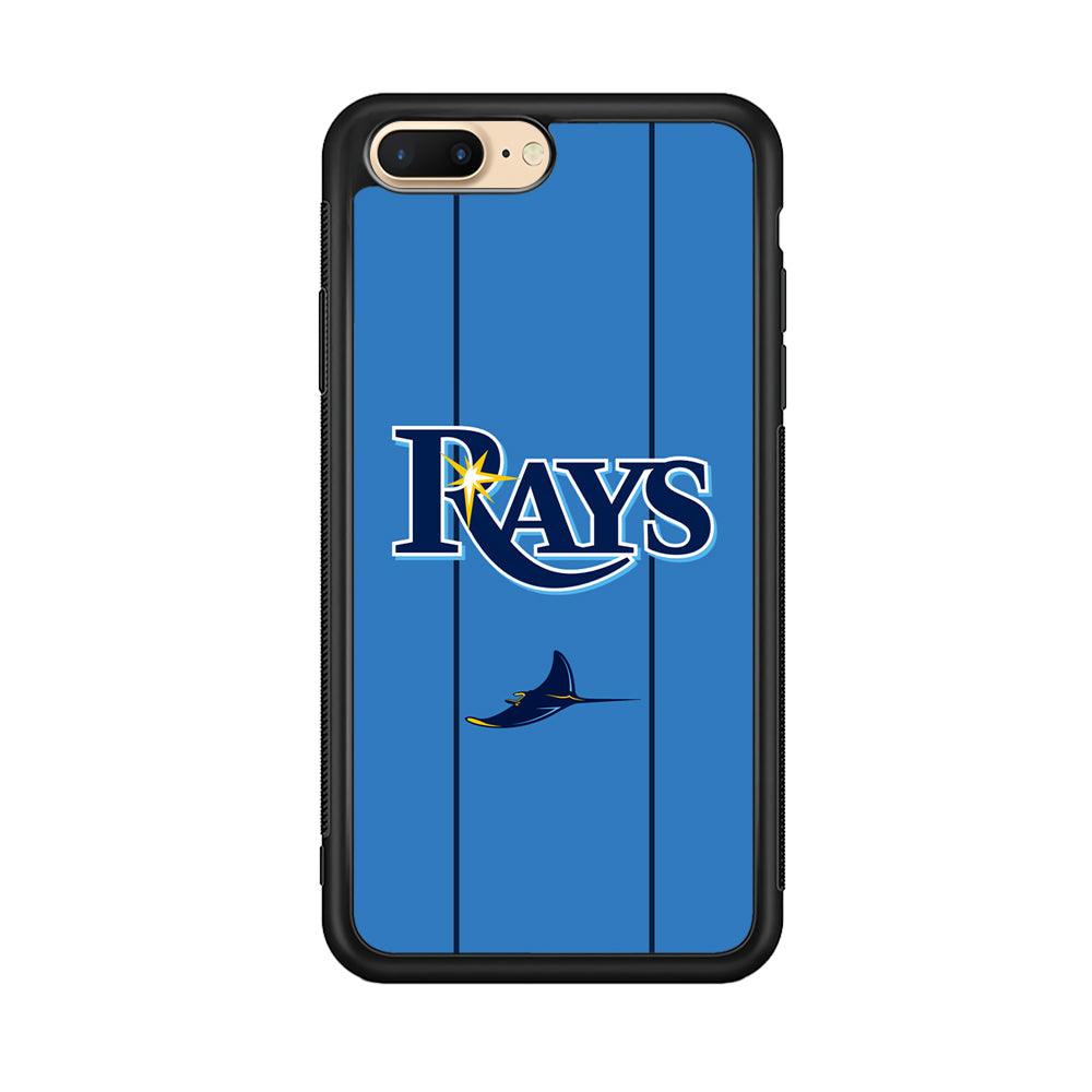 Tampa Bay Rays Jersey Adaptation iPhone 7 Plus Case-Rubber Black (2D Case)-Oxvistore