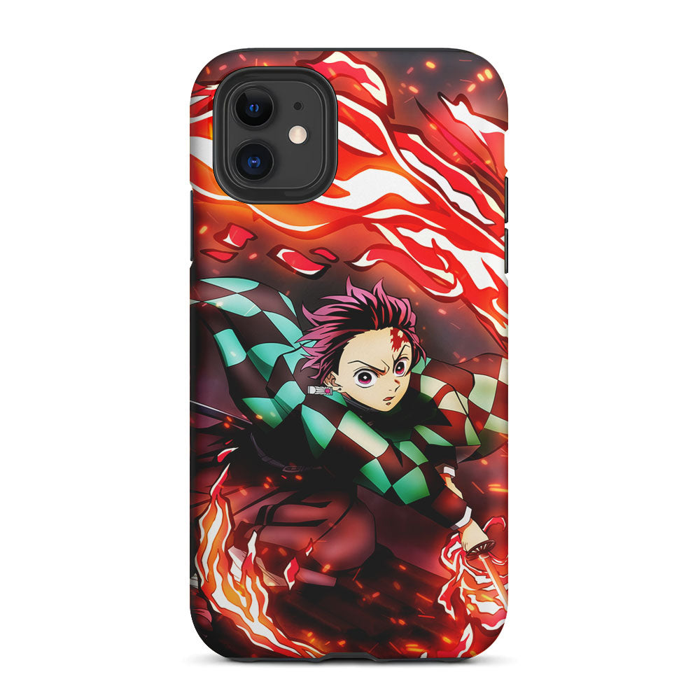 Tanjiro Kamado Demon Slayer Anime 2 in 1 Tough Phone Case