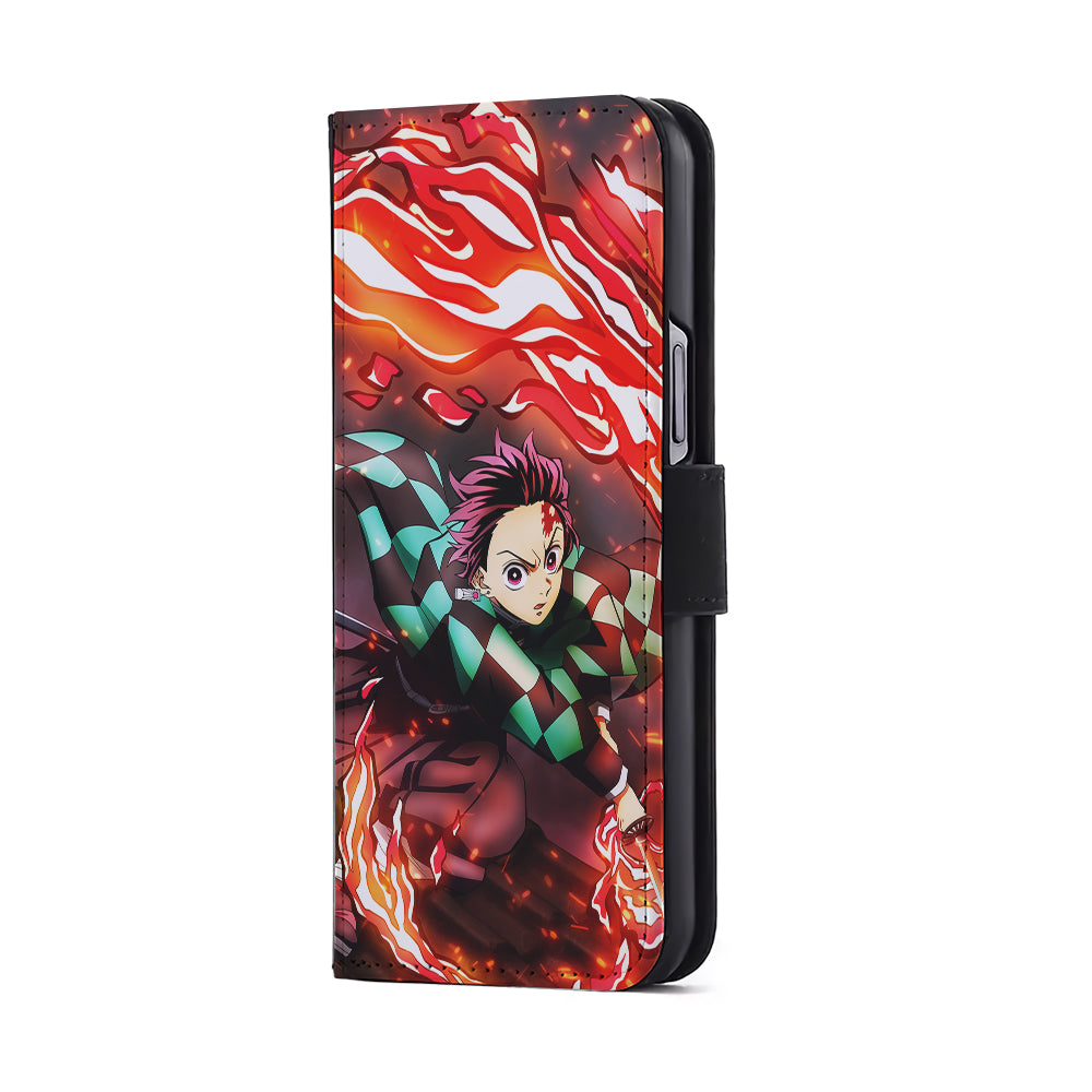 Tanjiro Kamado Demon Slayer Anime Flip Wallet Phone Case