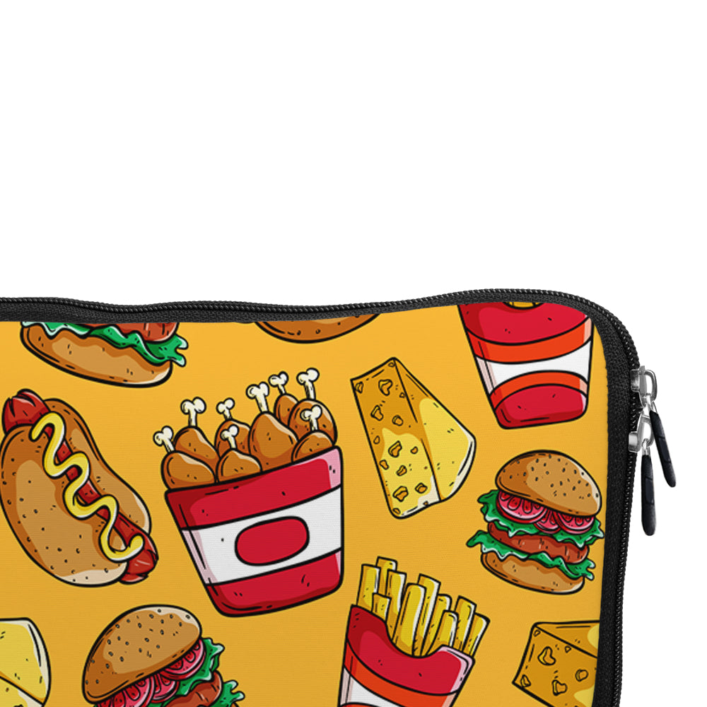 Tasty Junk Food Pattern Laptop Sleeve Protective Cover