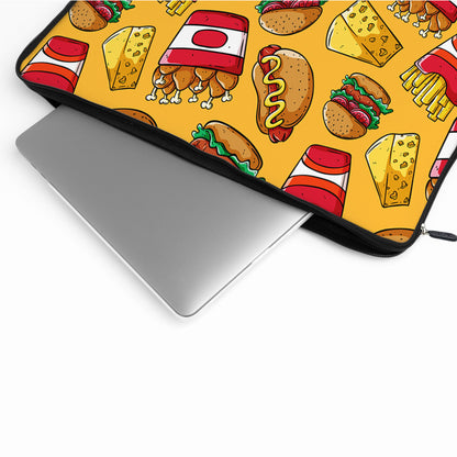 Tasty Junk Food Pattern Laptop Sleeve Protective Cover