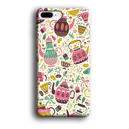 Tea Time with Big Kettles iPhone 8 Plus Case-Oxvistore