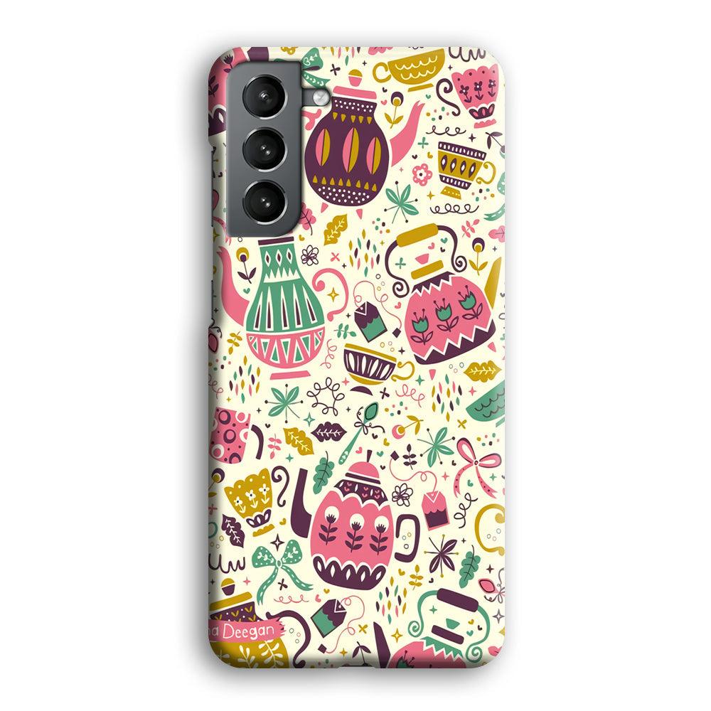 Tea Time with Big Kettles Samsung Galaxy S21 Case-Oxvistore