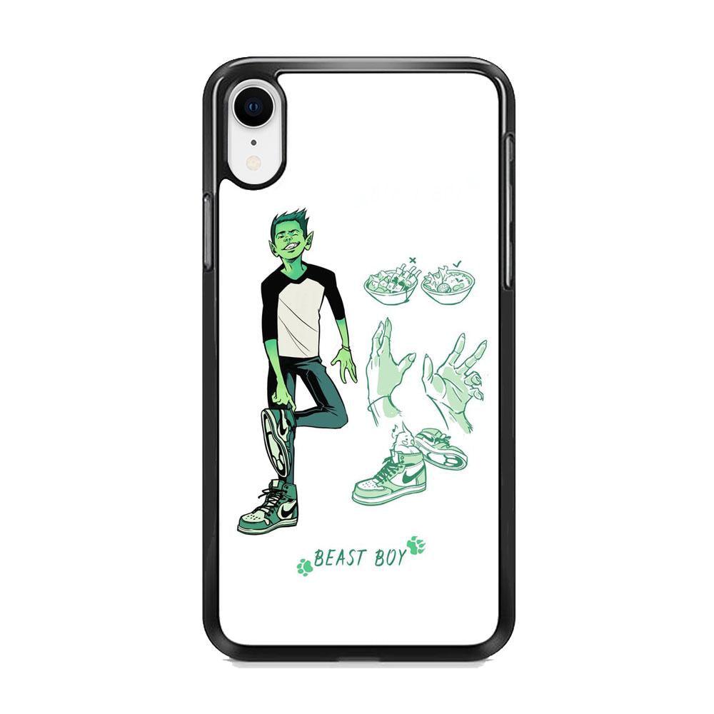 Teen Titans Beast Boy Equipment iPhone XR Case-Rubber Black (2D Case)-Oxvistore