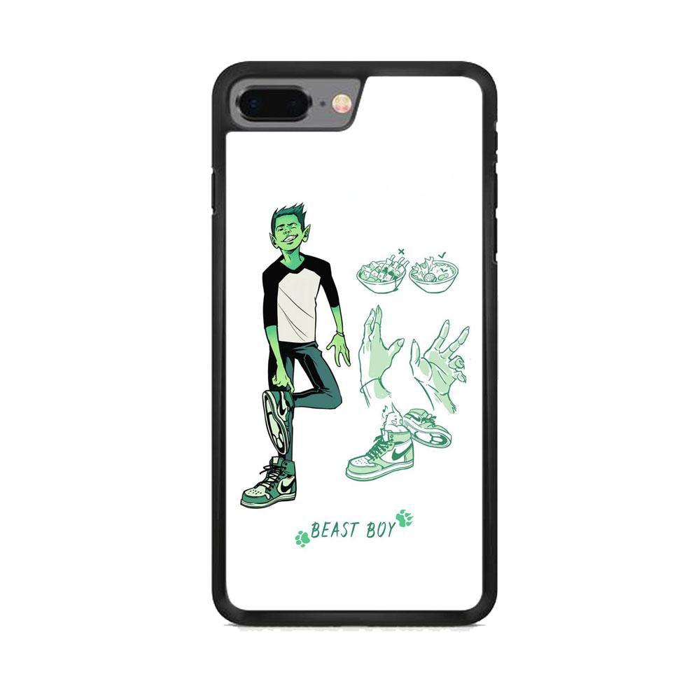 Teen Titans Beast Boy Equipment iPhone 8 Plus Case-Rubber Black (2D Case)-Oxvistore