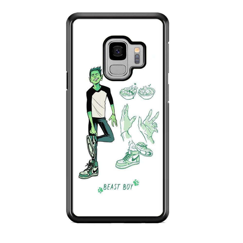Teen Titans Beast Boy Equipment Samsung Galaxy S9 Case-Rubber White (2D Case)-Oxvistore
