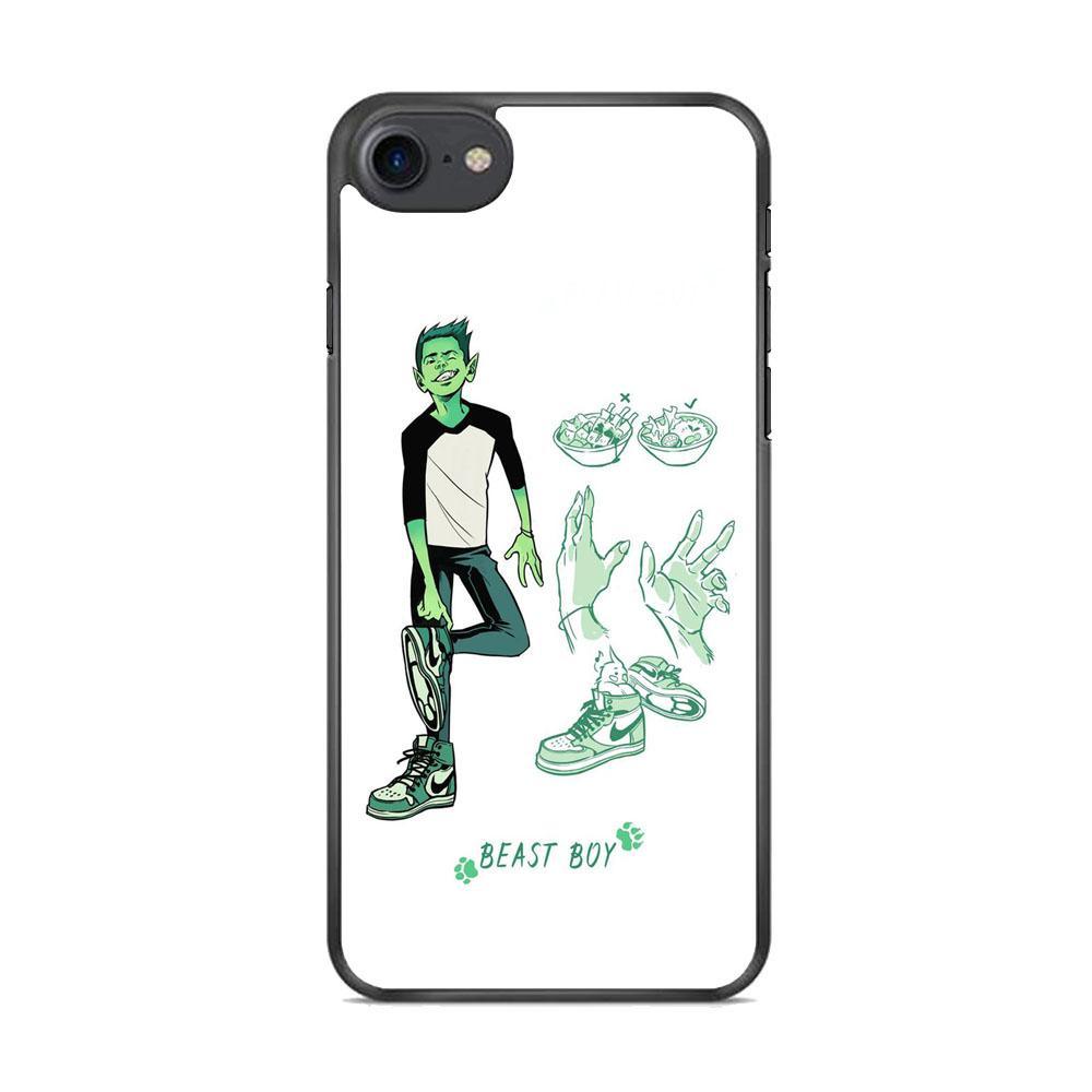Teen Titans Beast Boy Equipment iPhone 8 Case-Rubber Black (2D Case)-Oxvistore