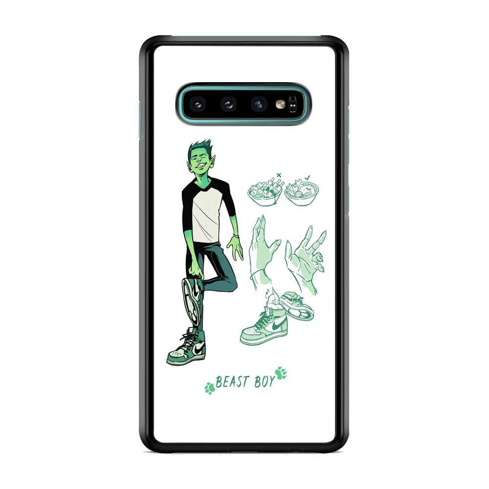 Teen Titans Beast Boy Equipment Samsung Galaxy S10 Plus Case-Rubber Black (2D Case)-Oxvistore