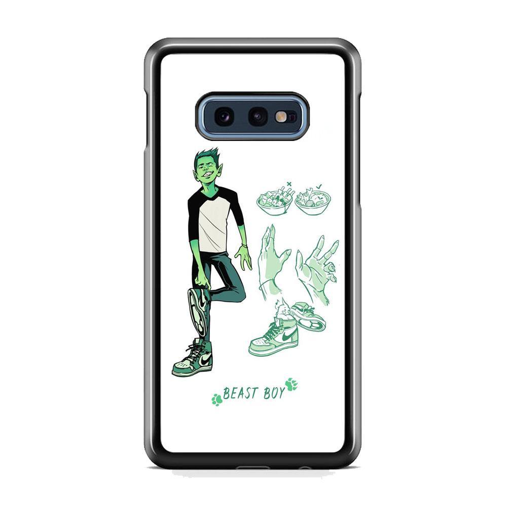 Teen Titans Beast Boy Equipment Samsung Galaxy S10E Case-Rubber Black (2D Case)-Oxvistore