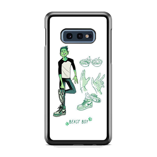Teen Titans Beast Boy Equipment Samsung Galaxy S10E Case-Rubber Black (2D Case)-Oxvistore