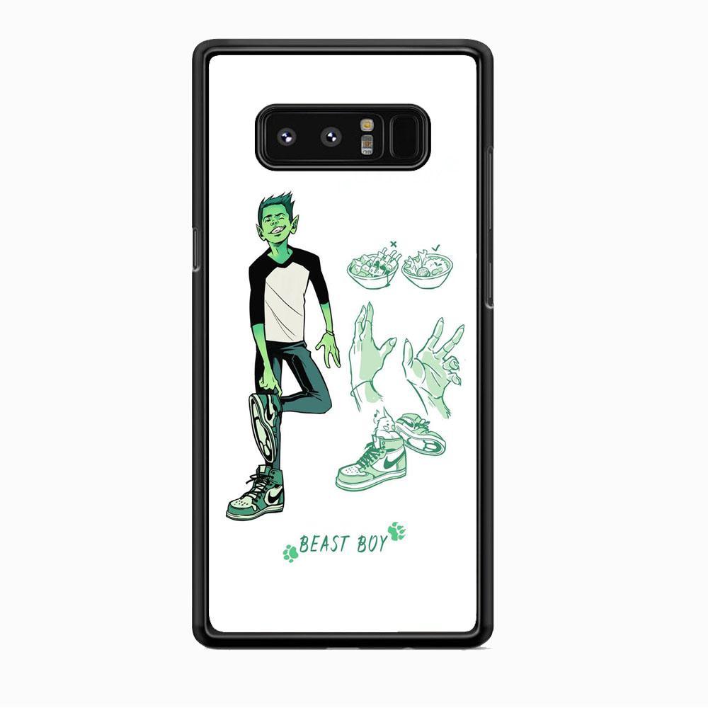 Teen Titans Beast Boy Equipment Samsung Galaxy Note 8 Case-Rubber Black (2D Case)-Oxvistore