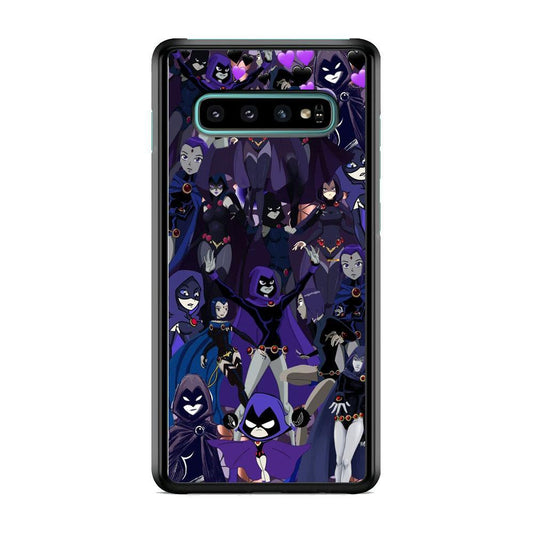 Teen Titans Raven Wallpapers Samsung Galaxy S10 Plus Case-Rubber Black (2D Case)-Oxvistore