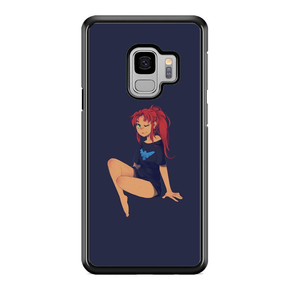 Teen Titans Star Fire Beauty Samsung Galaxy S9 Case-Rubber Black (2D Case)-Oxvistore