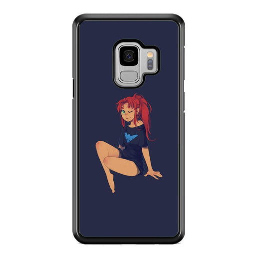 Teen Titans Star Fire Beauty Samsung Galaxy S9 Case-Rubber Black (2D Case)-Oxvistore