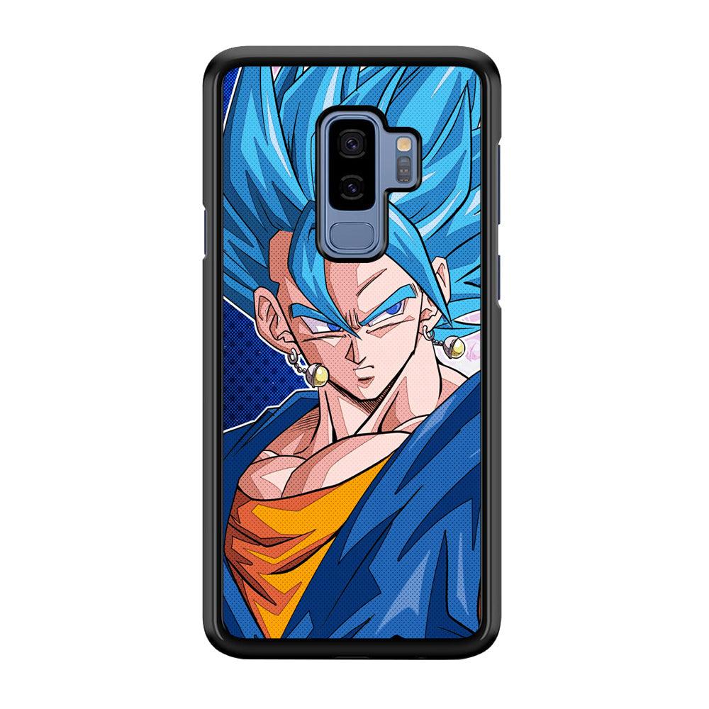 The Bluish Saiyan Stare Samsung Galaxy S9 Plus Case-Rubber Black (2D Case)-Oxvistore