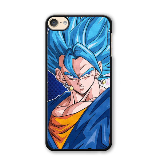 The Bluish Saiyan Stare iPod Touch 6 Case-Plastic Black (2D Case)-Oxvistore