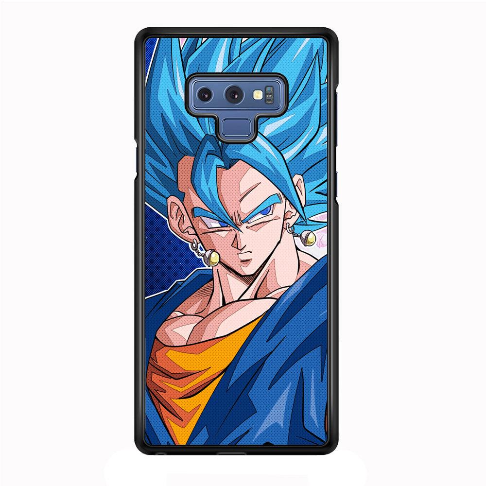 The Bluish Saiyan Stare Samsung Galaxy Note 9 Case-Rubber Black (2D Case)-Oxvistore