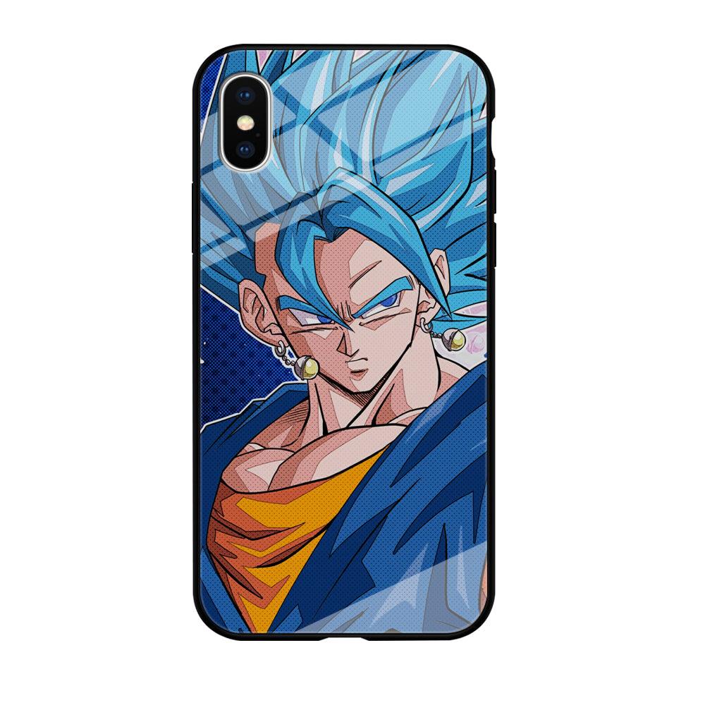 The Bluish Saiyan Stare iPhone X Case-Oxvistore