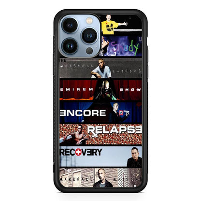 The Eminem Show Tracklist Poster 2D Rubber Phone Case-Black-Oxvistore