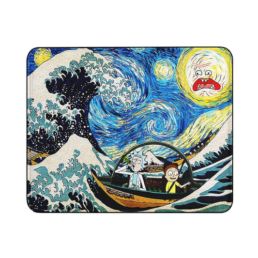The Great Wave Rick and Morty Mouse Pads-18x21 CM-Oxvistore