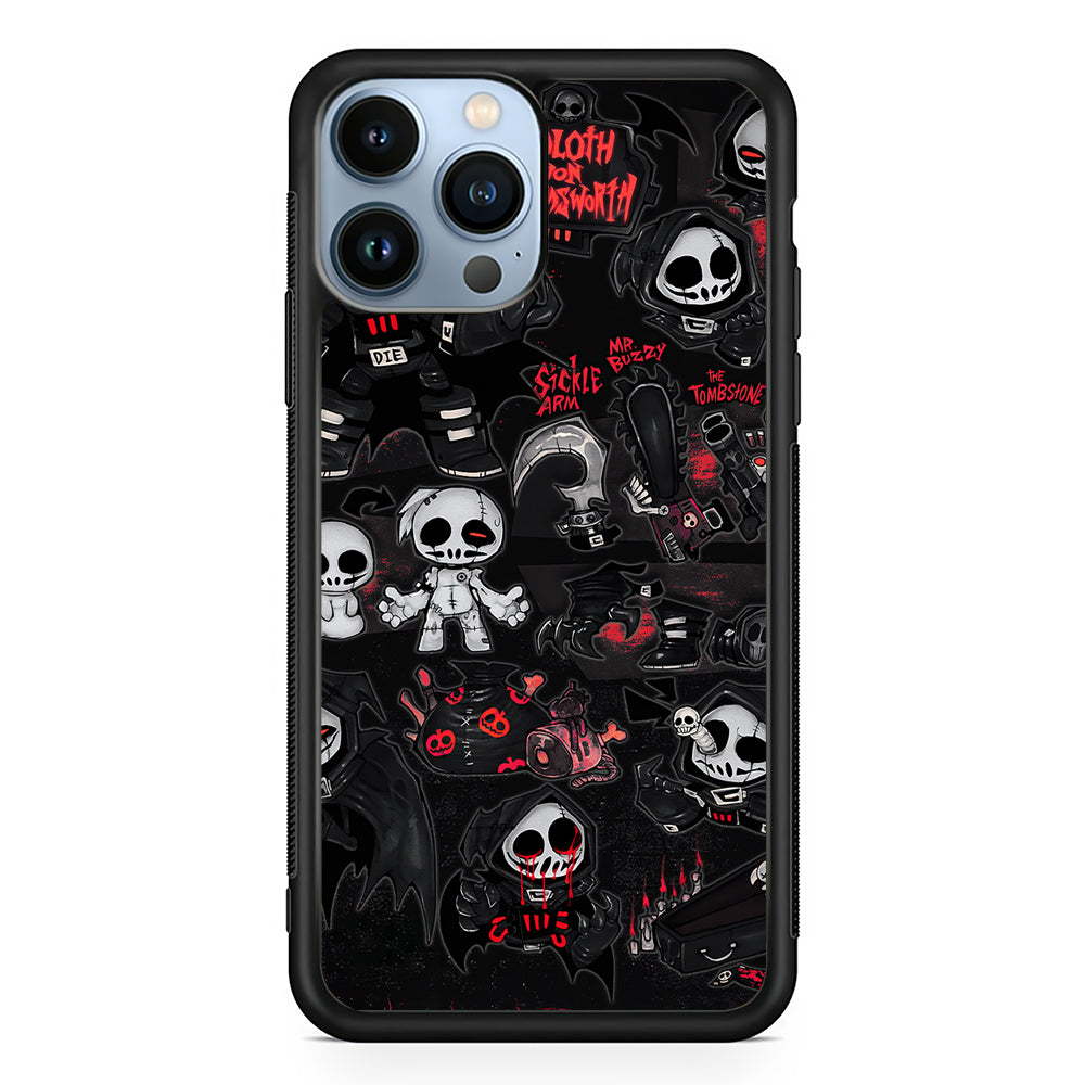 The Grim Reaper 2D Rubber Phone Case