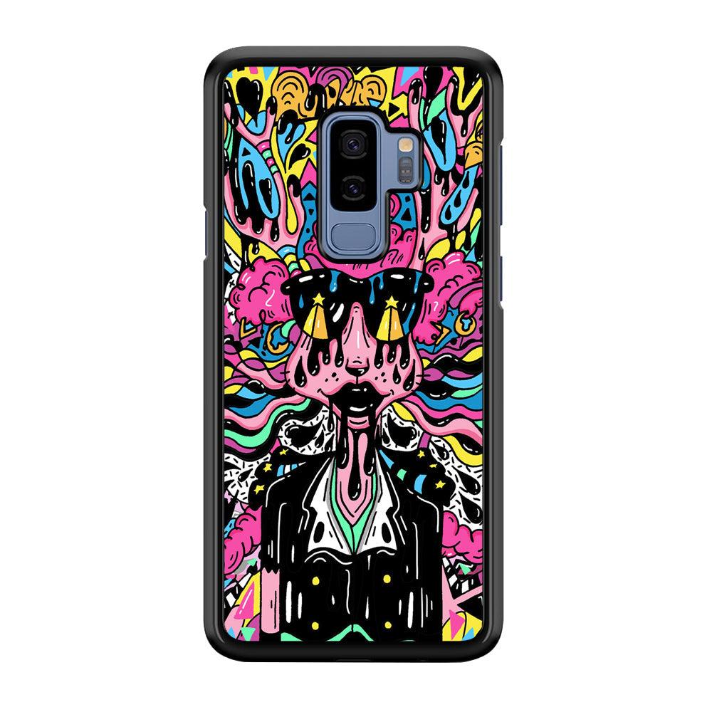 The Melted Lady Samsung Galaxy S9 Plus Case-Rubber Black (2D Case)-Oxvistore