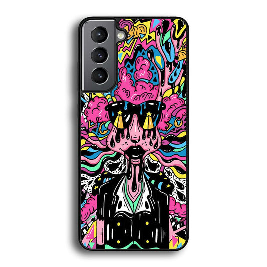The Melted Lady Samsung Galaxy S24 Case-Rubber White (2D Case)-Oxvistore