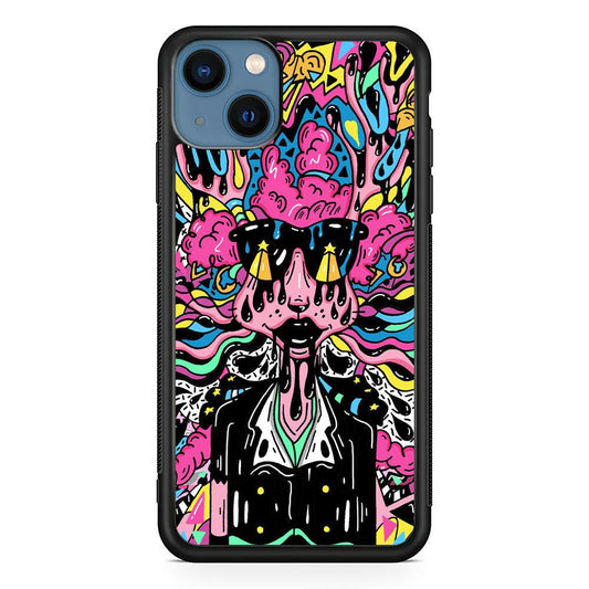 The Melted Lady iPhone 14 Case-Rubber Black (2D Case)-Oxvistore