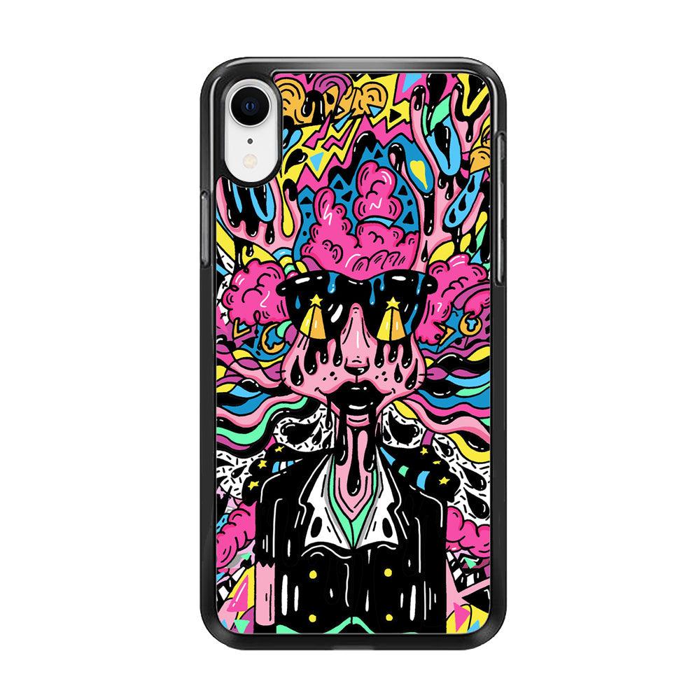 The Melted Lady iPhone XR Case-Rubber White (2D Case)-Oxvistore