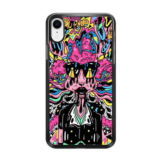 The Melted Lady iPhone XR Case-Rubber White (2D Case)-Oxvistore