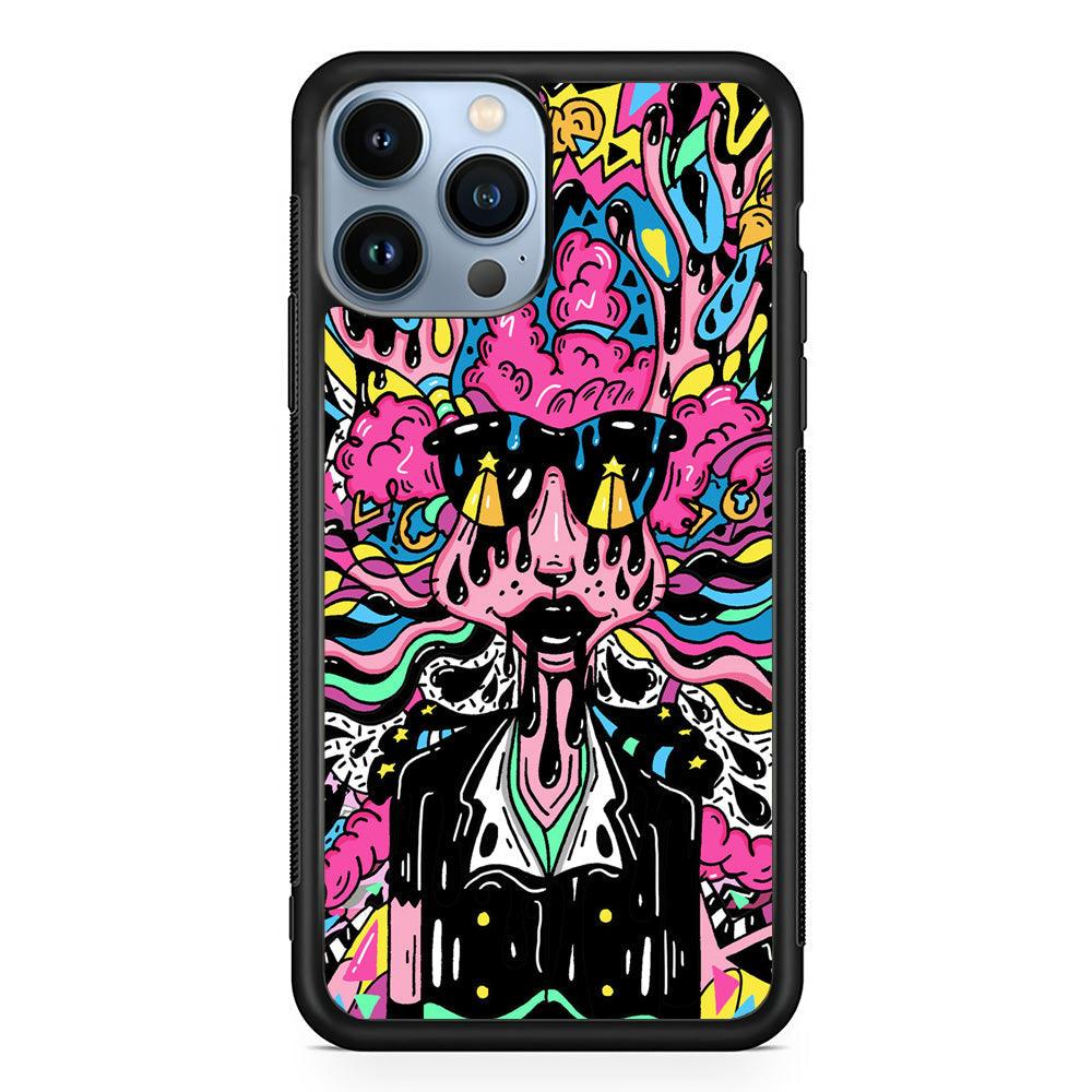 The Melted Lady iPhone 14 Pro Case-Rubber White (2D Case)-Oxvistore