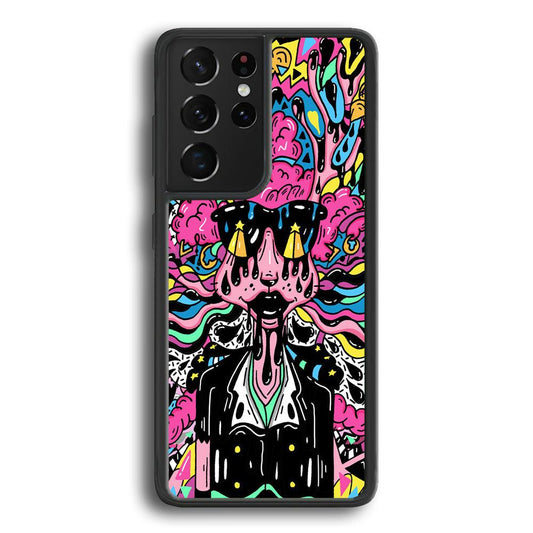 The Melted Lady Samsung Galaxy S21 Ultra Case-Rubber Black (2D Case)-Oxvistore