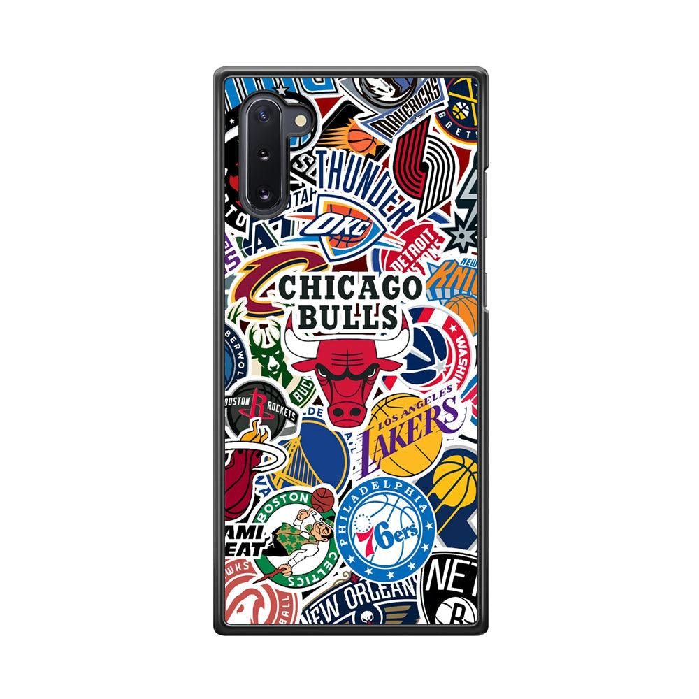 The NBA Clubs Afiliation Samsung Galaxy Note 10 Case-Rubber Black (2D Case)-Oxvistore