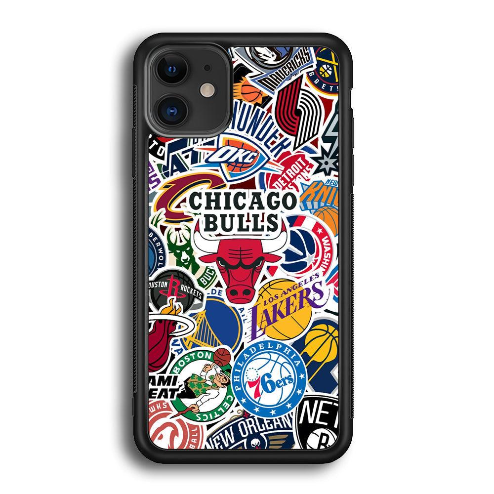 The NBA Clubs Afiliation iPhone 11 Case-Rubber White (2D Case)-Oxvistore