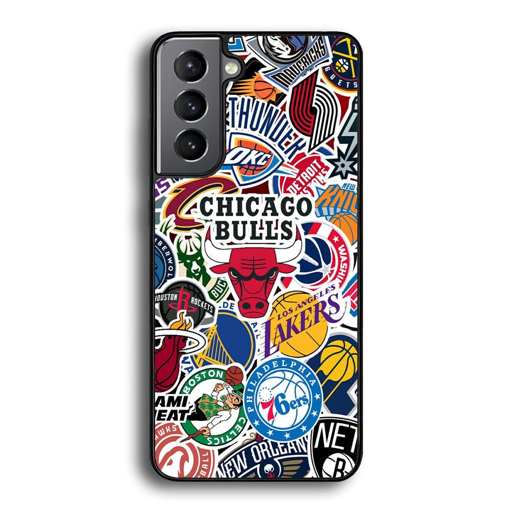 The NBA Clubs Afiliation Samsung Galaxy S23 Case-Rubber White (2D Case)-Oxvistore