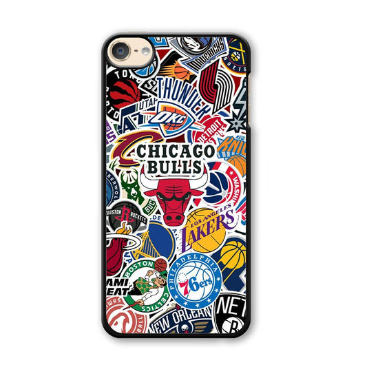 The NBA Clubs Afiliation iPod Touch 6 Case-Plastic White (2D Case)-Oxvistore