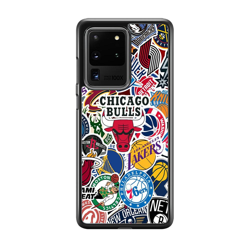 The NBA Clubs Afiliation Samsung Galaxy S20 Ultra Case-Rubber White (2D Case)-Oxvistore